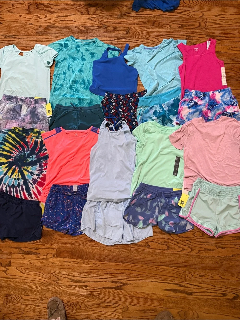 Girls bundle of 10 tops and shorts size 10-12 various brands some NWT